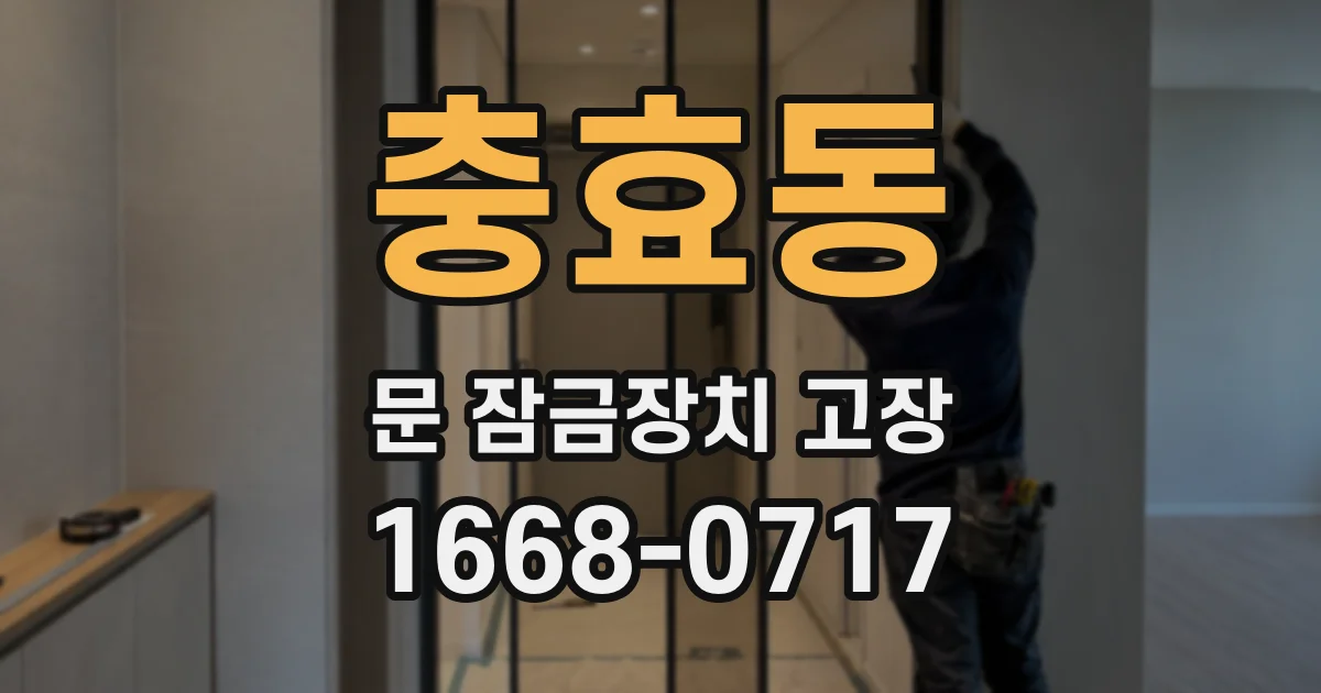 충효동 문 잠금장치 고장