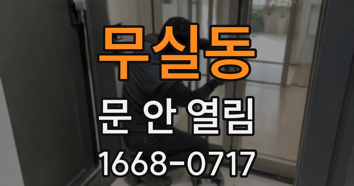 무실동 문 안 열림