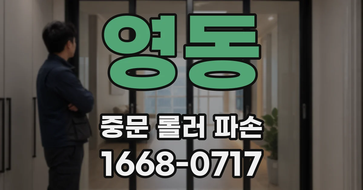 영동 중문 롤러 파손