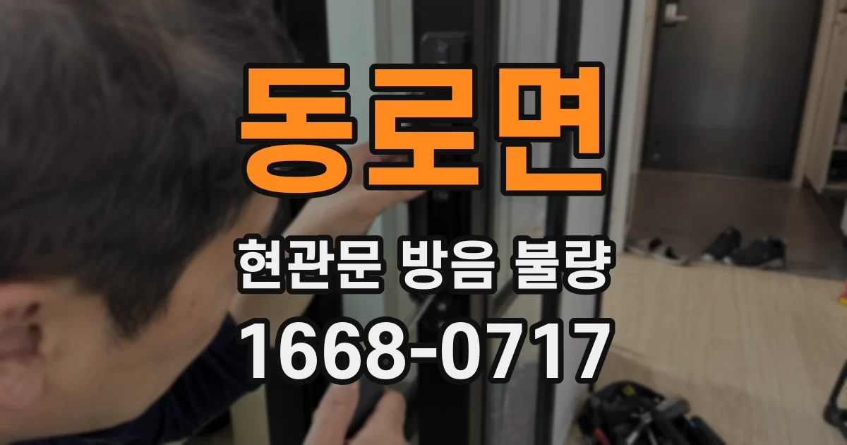 동로면 현관문 방음 불량