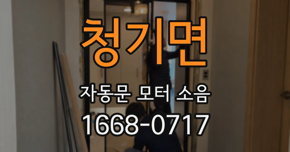 청기면 자동문 모터 소음