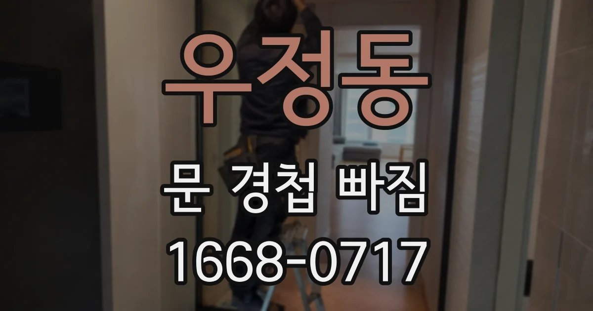 우정동 문 경첩 빠짐