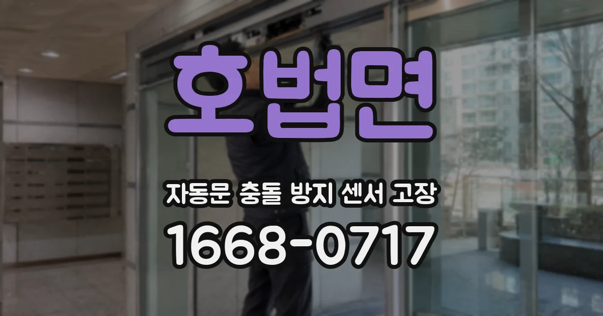 호법면 자동문 충돌 방지 센서 고장