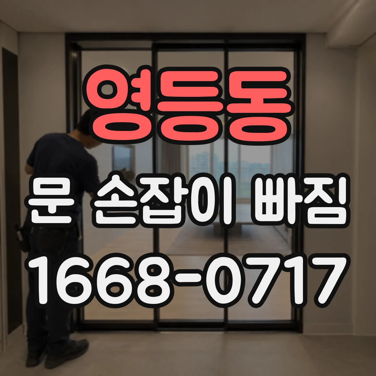 영등동 문 손잡이 빠짐