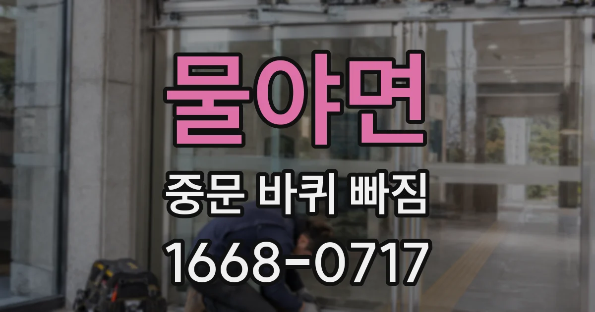 물야면 중문 바퀴 빠짐