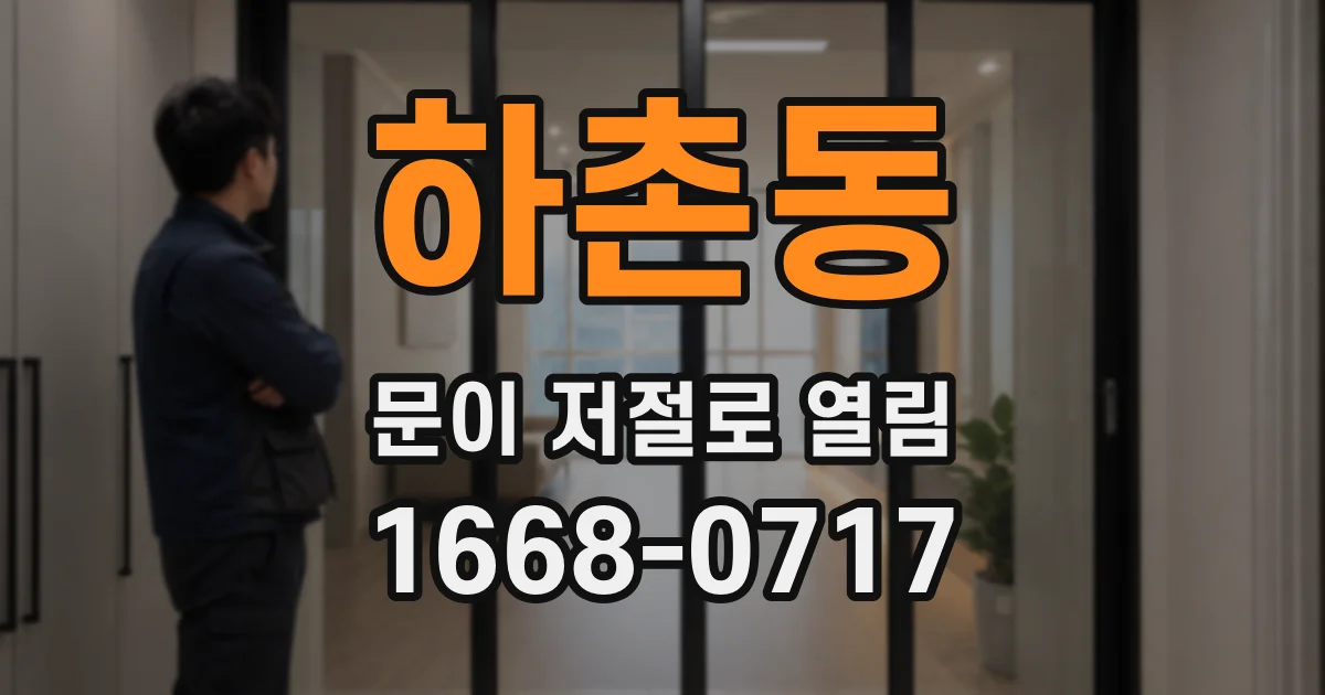 하촌동 문이 저절로 열림