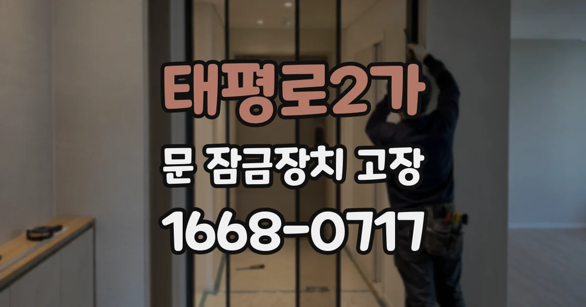 태평로2가 문 잠금장치 고장