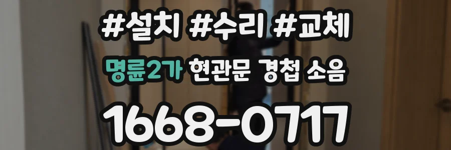 명륜2가 현관문 경첩 소음