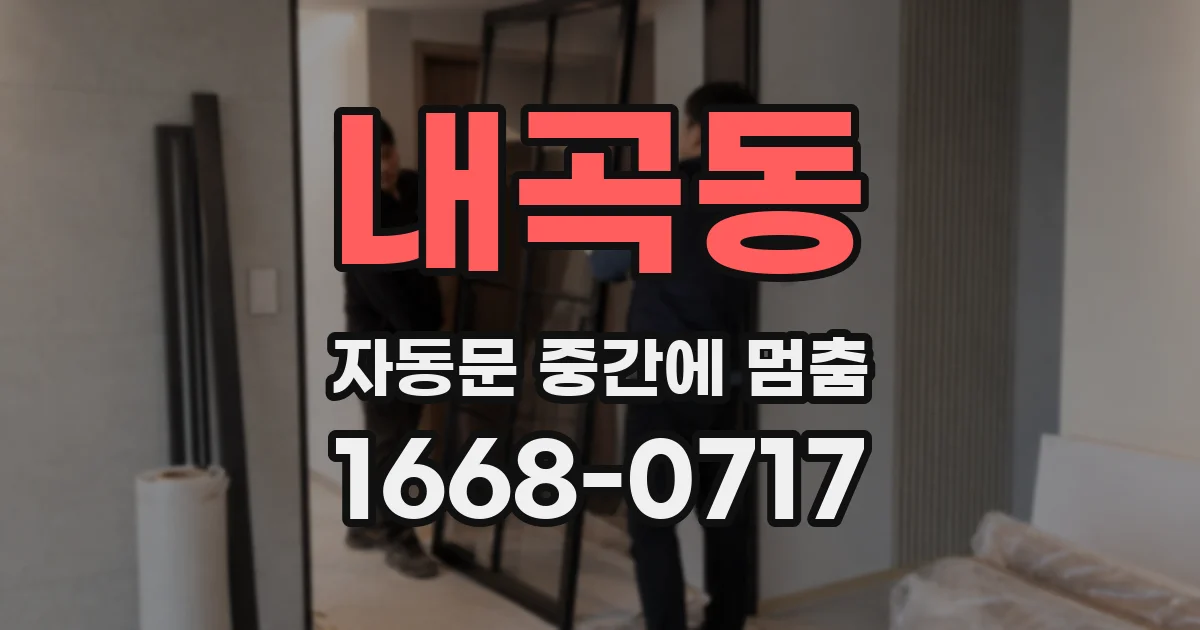 내곡동 자동문 중간에 멈춤