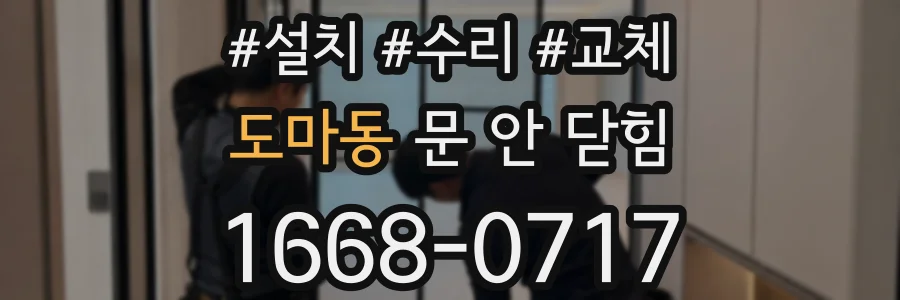 도마동 문 안 닫힘