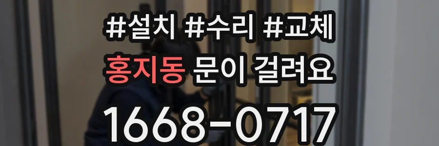 홍지동 문이 걸려요