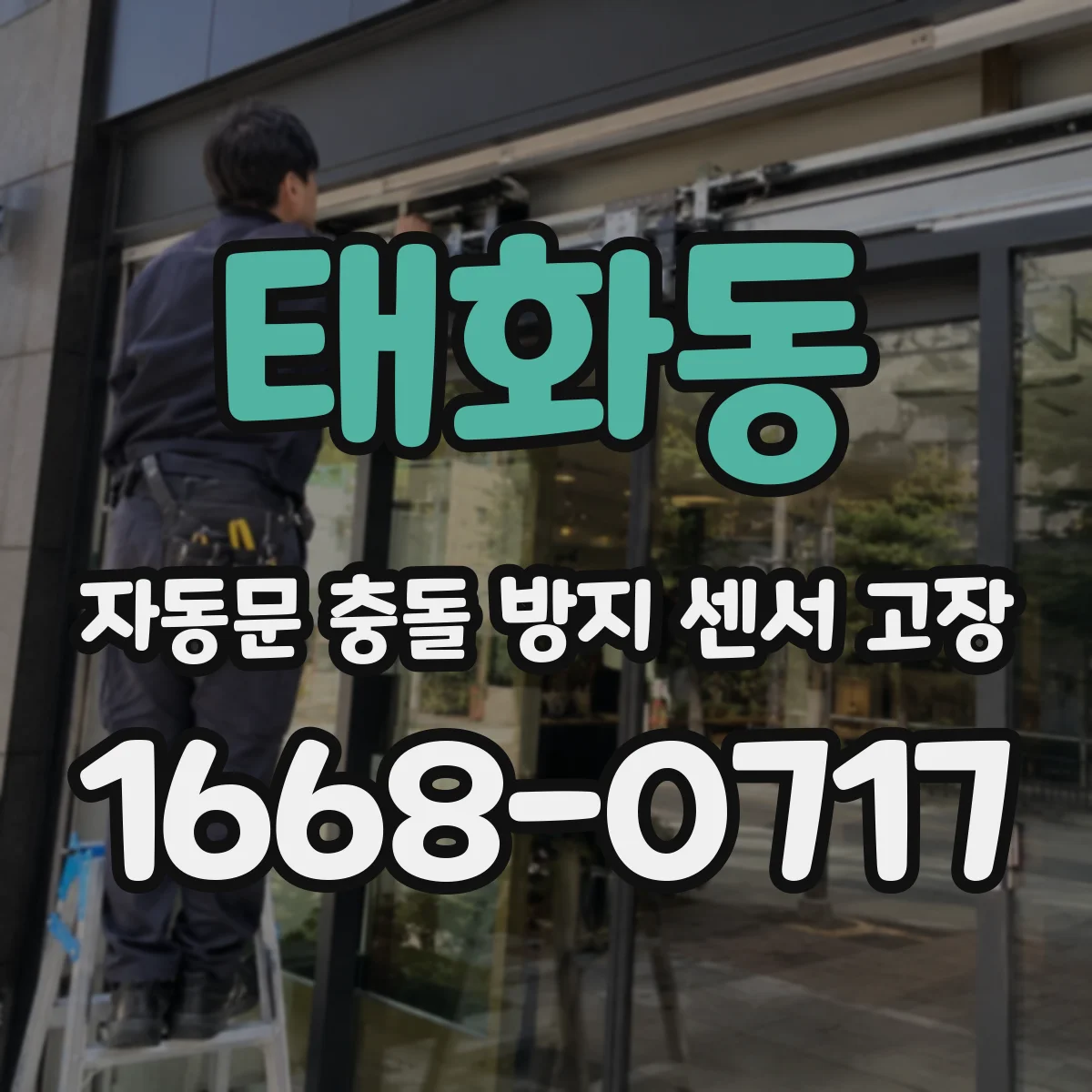 태화동 자동문 충돌 방지 센서 고장
