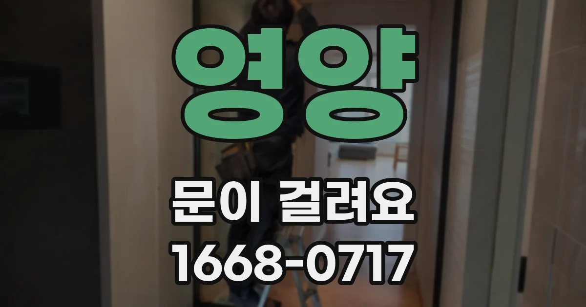 영양 문이 걸려요