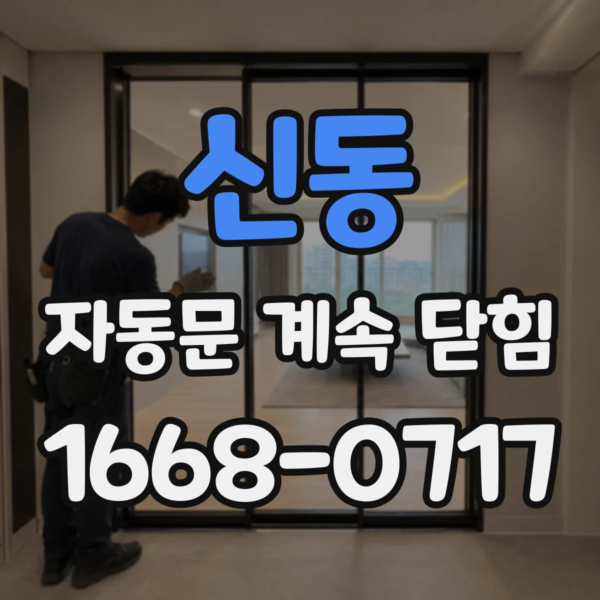 신동 자동문 계속 닫힘