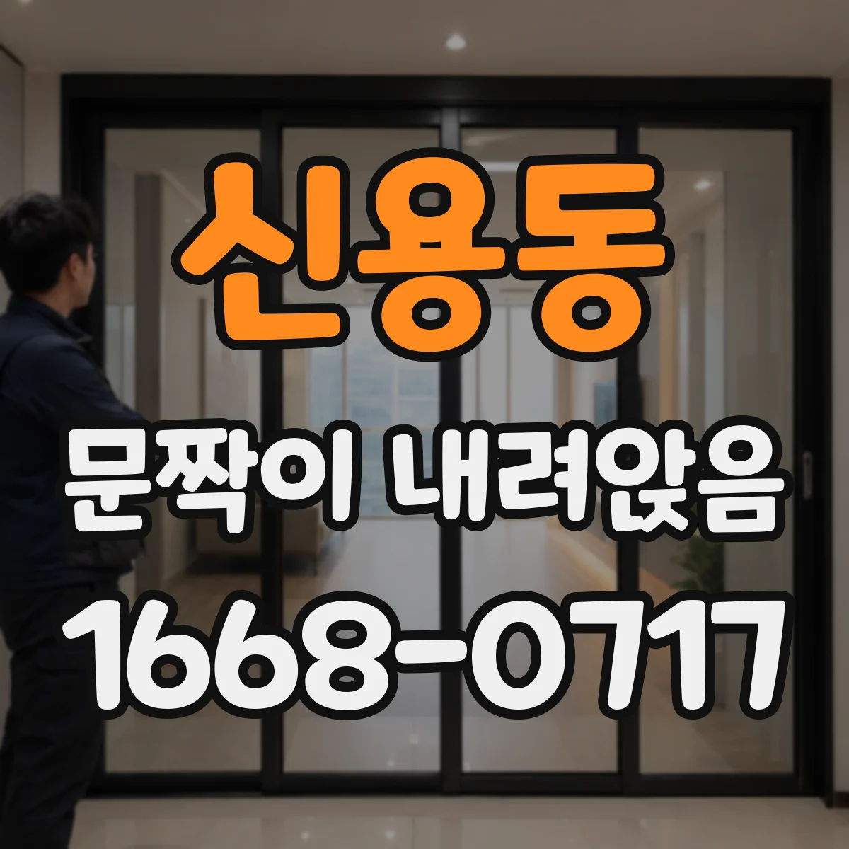 신용동 문짝이 내려앉음