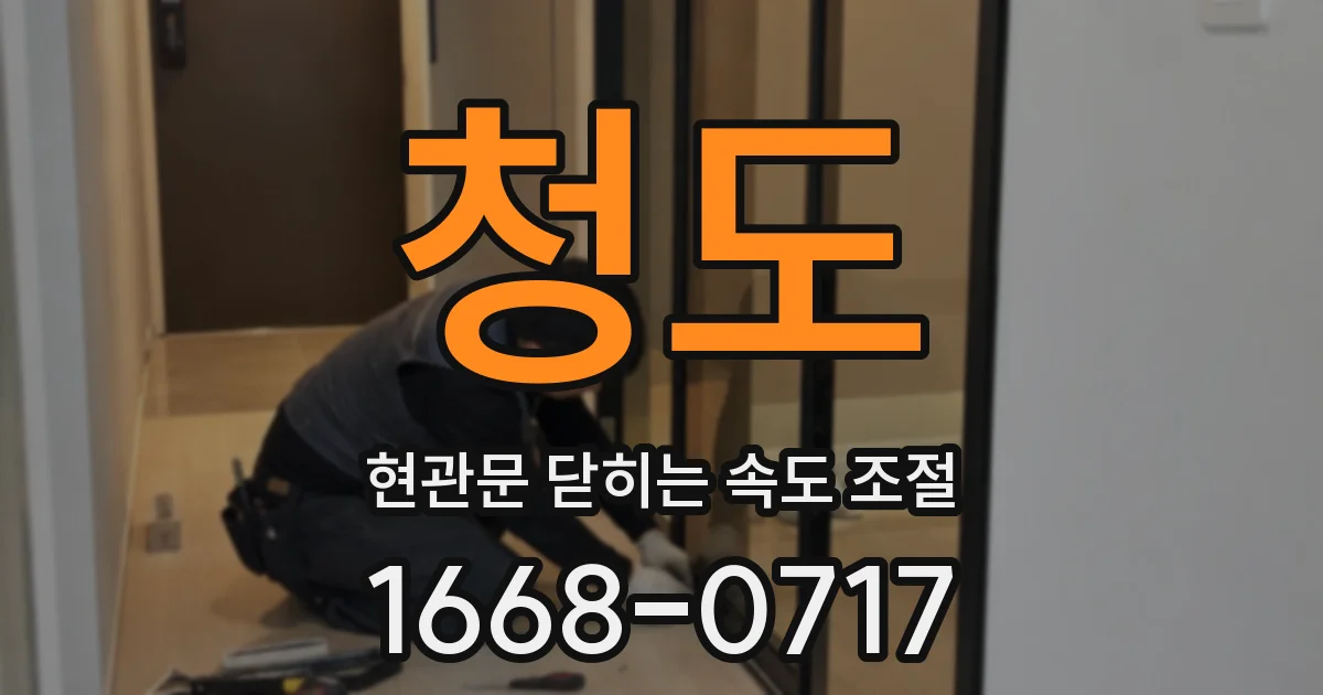 청도 현관문 닫히는 속도 조절