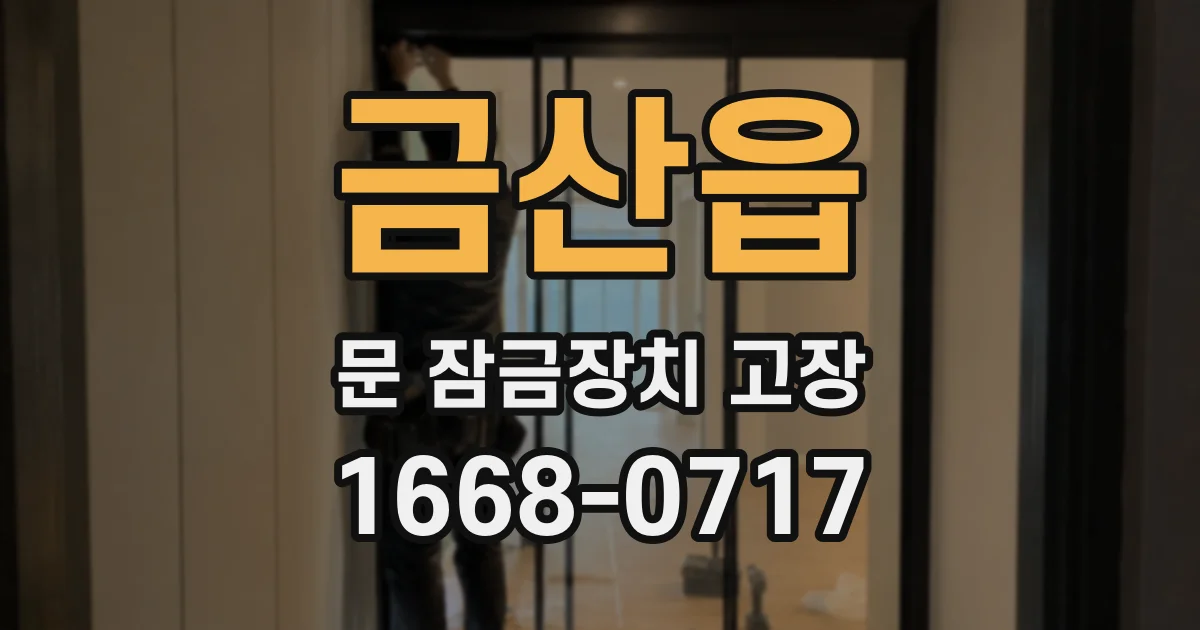 금산읍 문 잠금장치 고장