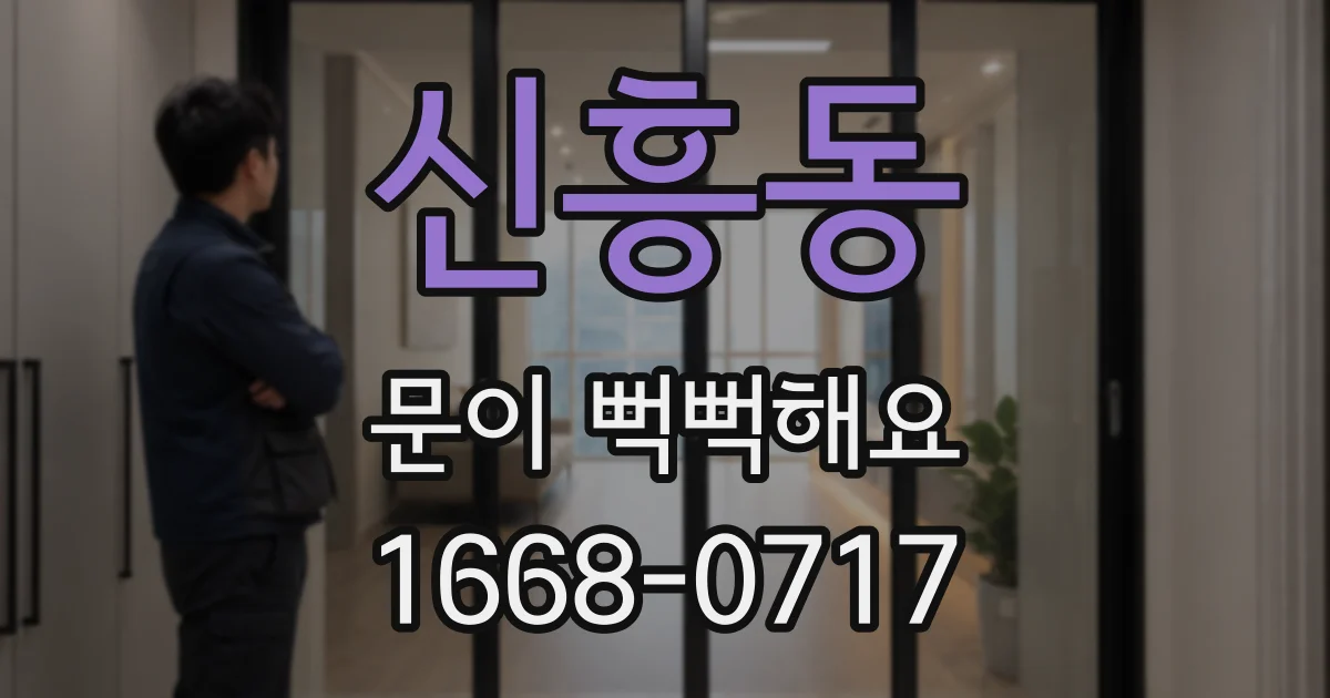 신흥동 문이 뻑뻑해요