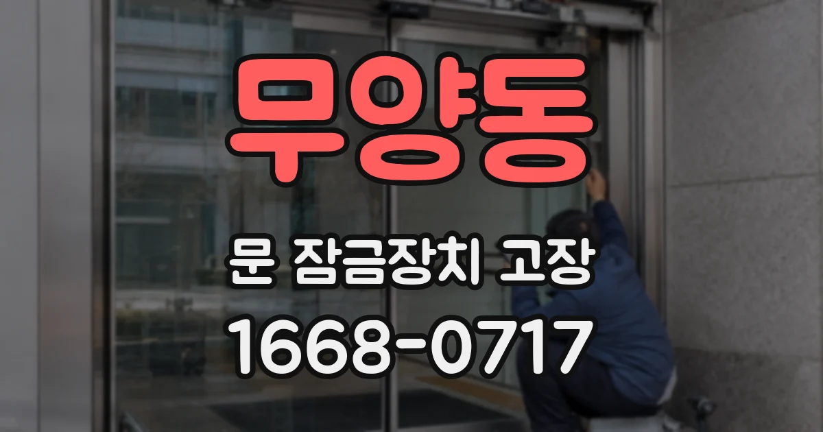 무양동 문 잠금장치 고장