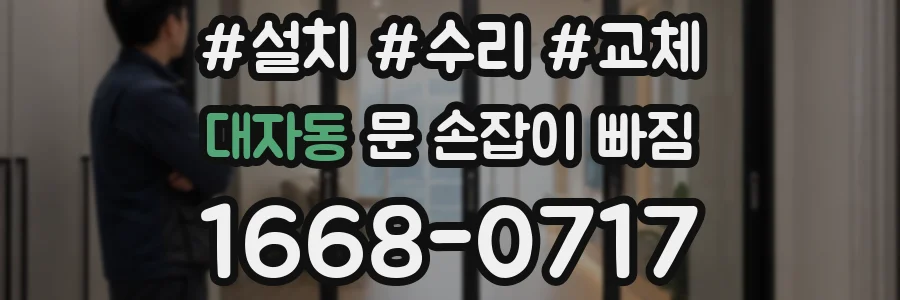 대자동 문 손잡이 빠짐