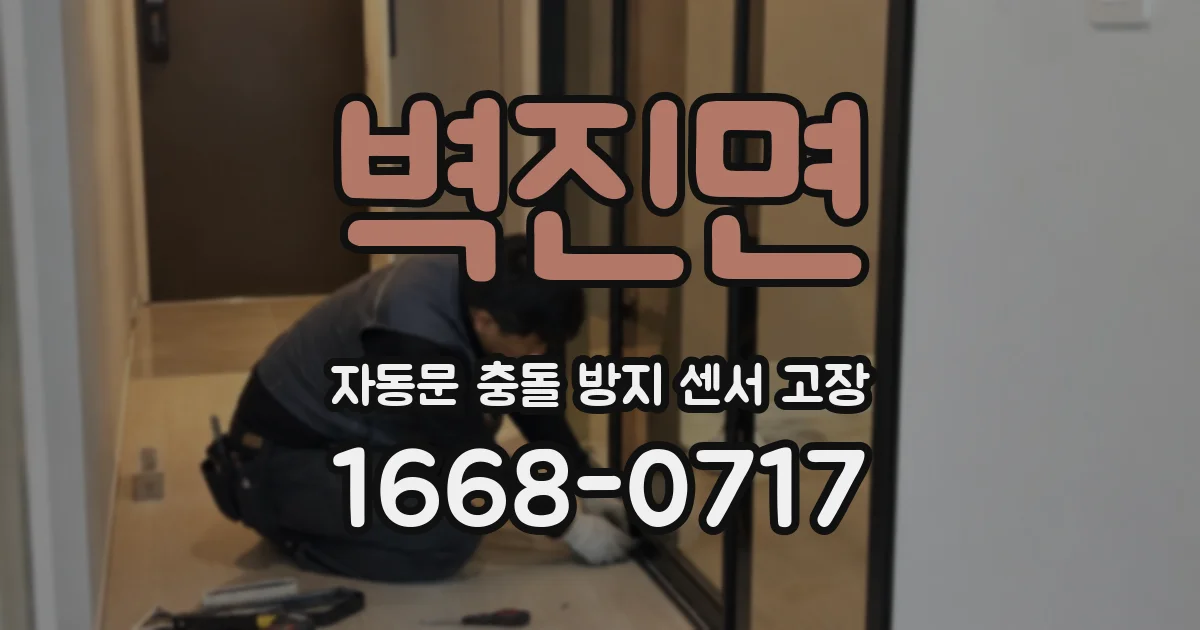 벽진면 자동문 충돌 방지 센서 고장