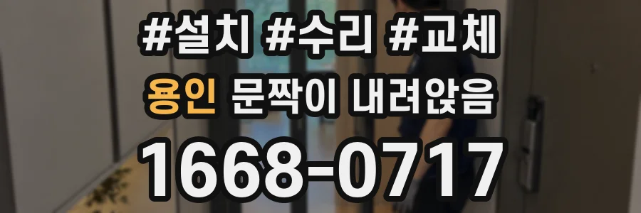 용인 문짝이 내려앉음