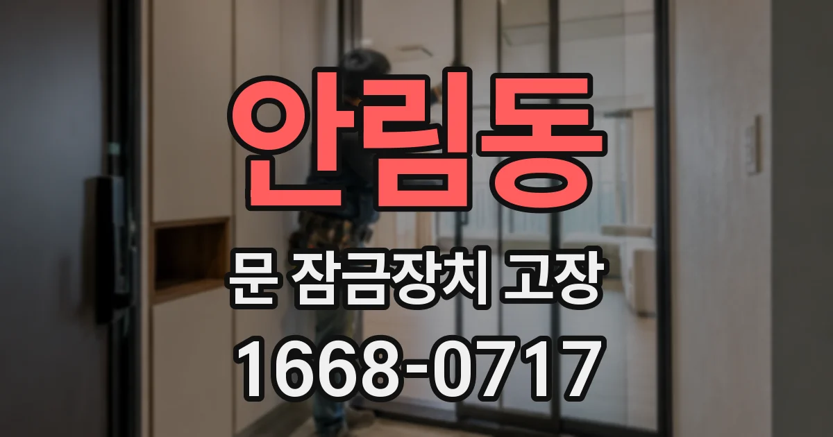안림동 문 잠금장치 고장