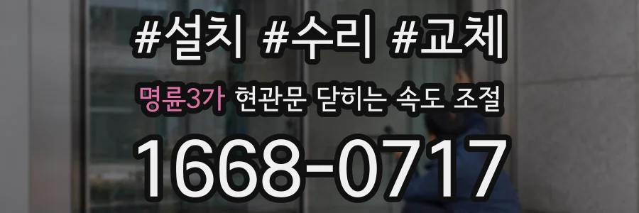 명륜3가 현관문 닫히는 속도 조절