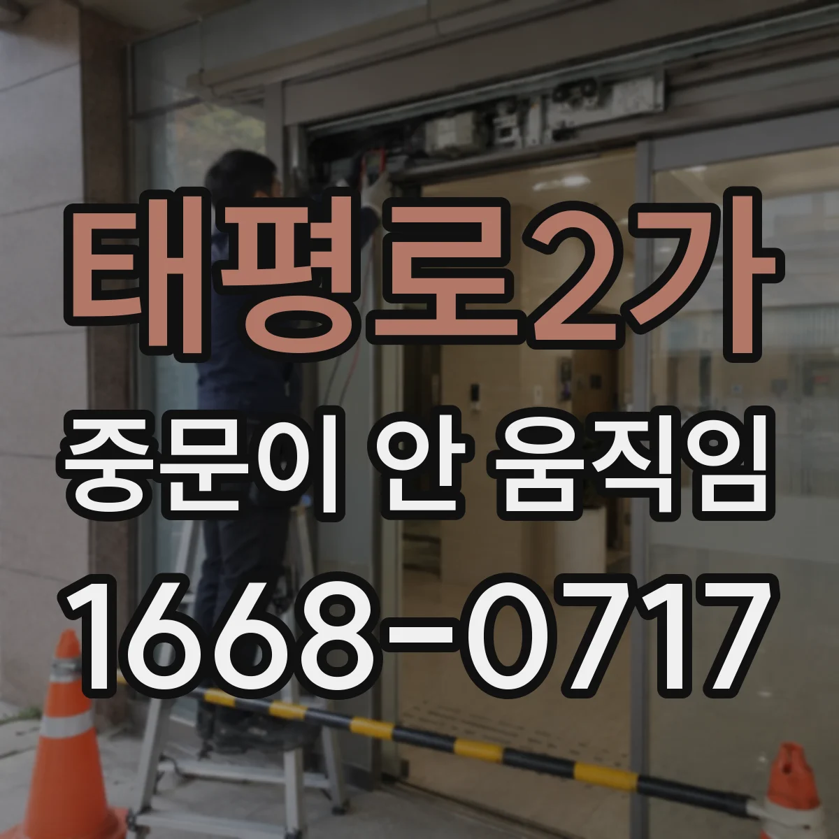태평로2가 중문이 안 움직임