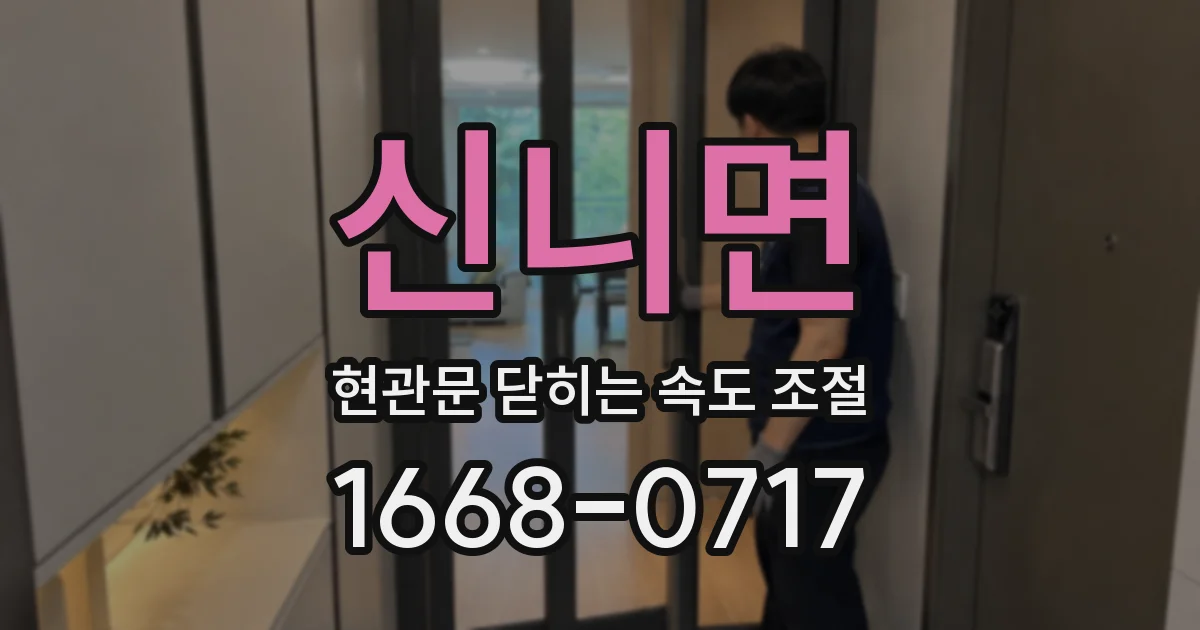 신니면 현관문 닫히는 속도 조절