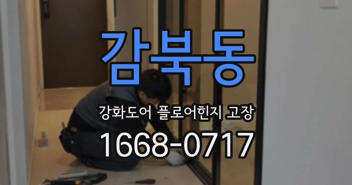 감북동 강화도어 플로어힌지 고장