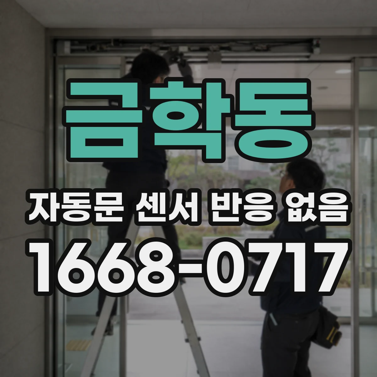 금학동 자동문 센서 반응 없음