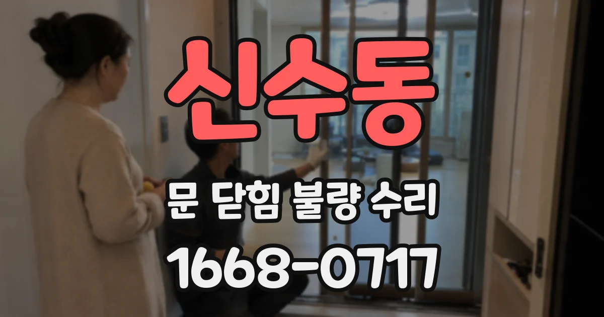 신수동 문 닫힘 불량 수리