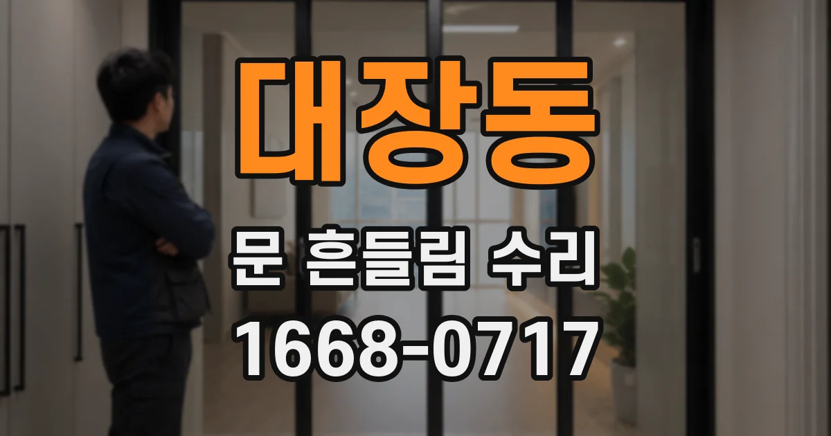 대장동 문 흔들림 수리