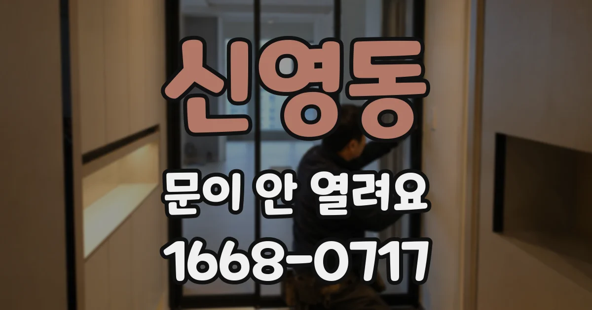 신영동 문이 안 열려요