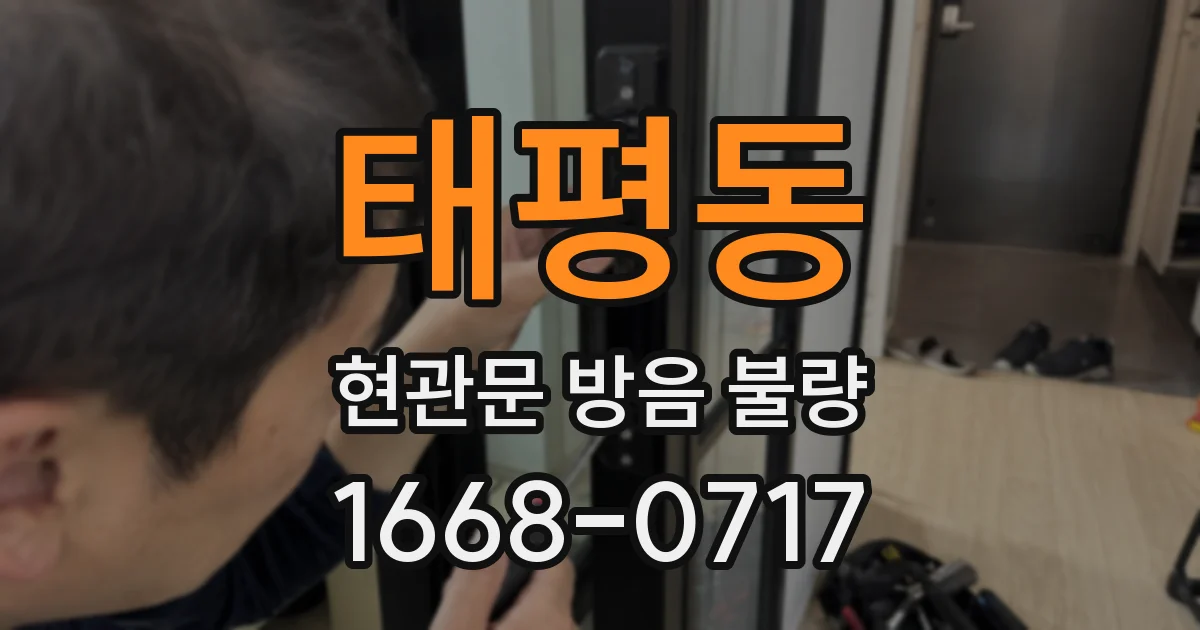 태평동 현관문 방음 불량