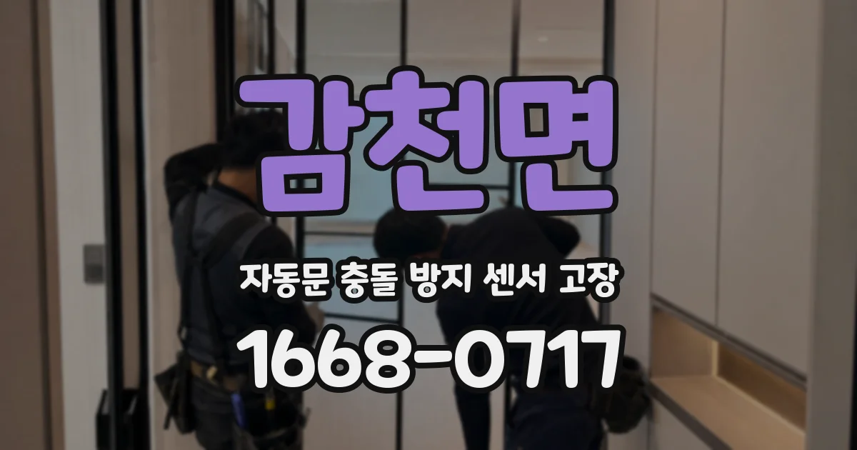 감천면 자동문 충돌 방지 센서 고장