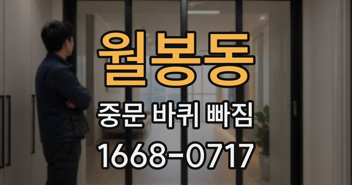월봉동 중문 바퀴 빠짐