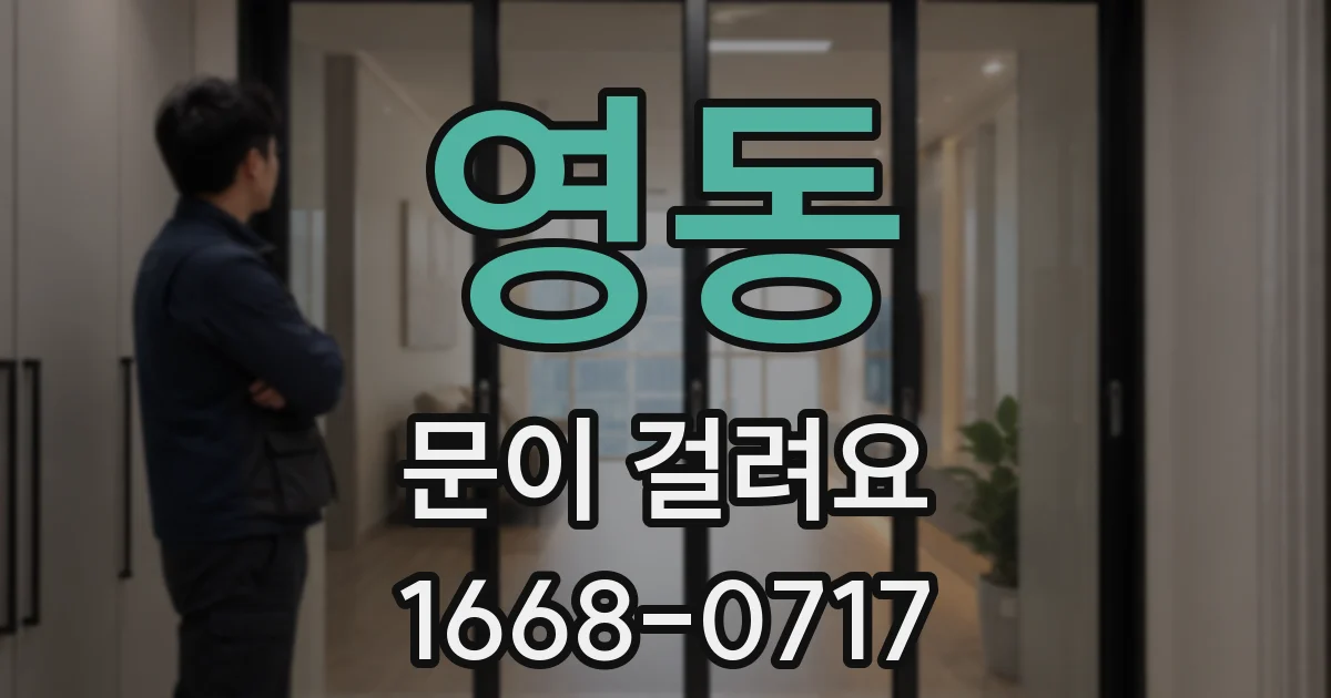 영동 문이 걸려요