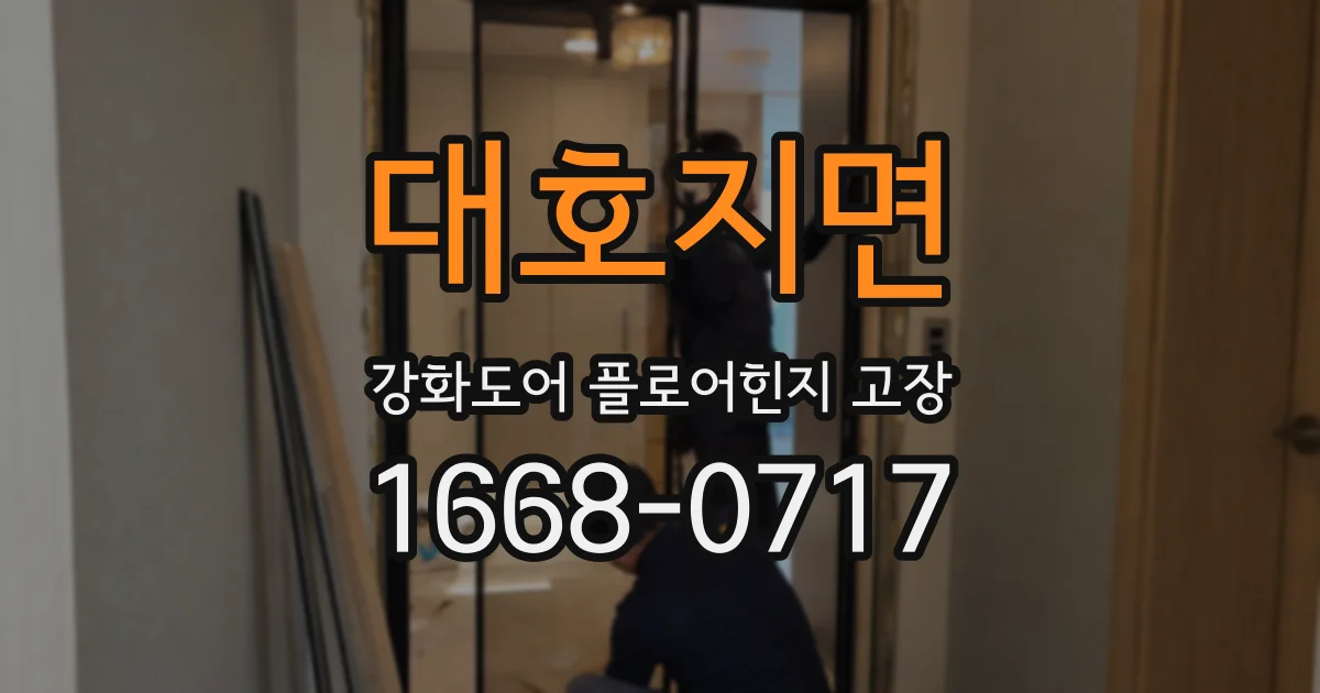 대호지면 강화도어 플로어힌지 고장