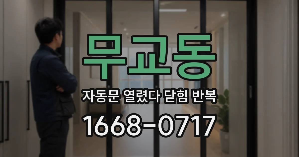 무교동 자동문 열렸다 닫힘 반복 증상은 열림과 닫힘이 연달아 일어나거나, 정지 후 다시 작동하면서 나타납니다.