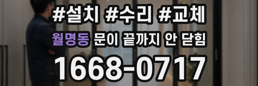 월명동 문이 끝까지 안 닫힘
