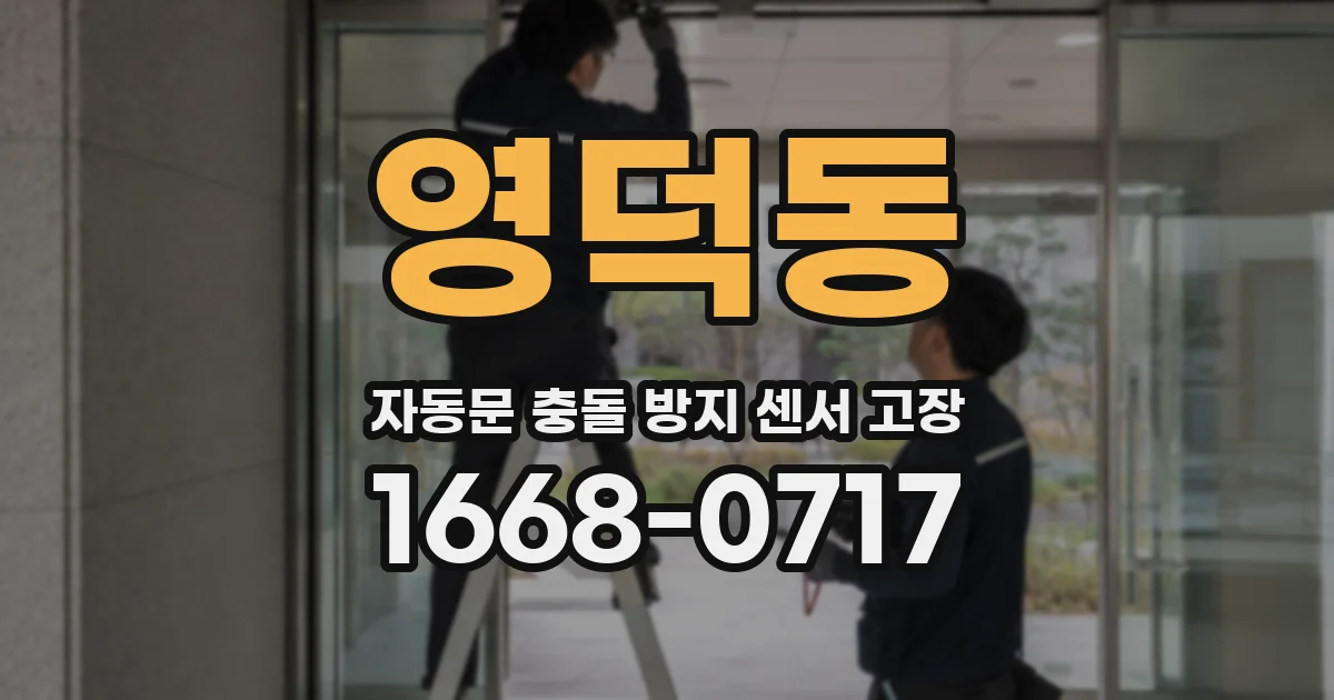 영덕동 자동문 충돌 방지 센서 고장