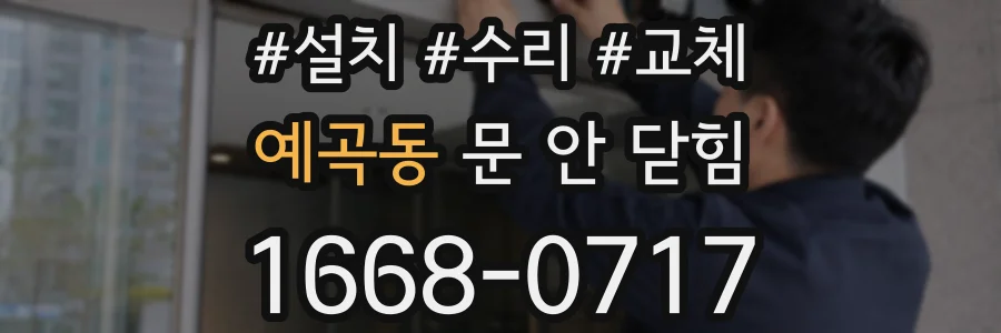 예곡동 문 안 닫힘
