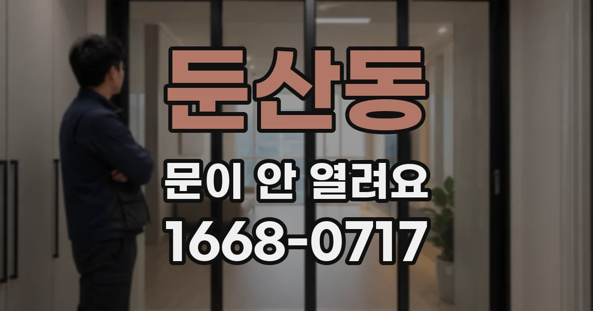 둔산동 문이 안 열려요