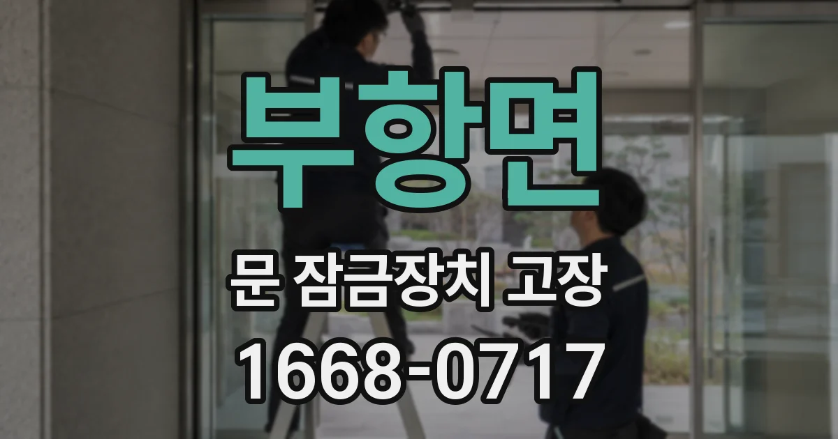 부항면 문 잠금장치 고장