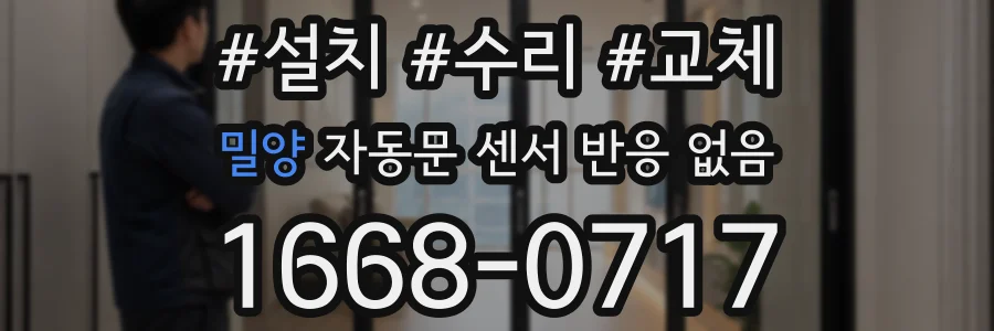밀양 자동문 센서 반응 없음