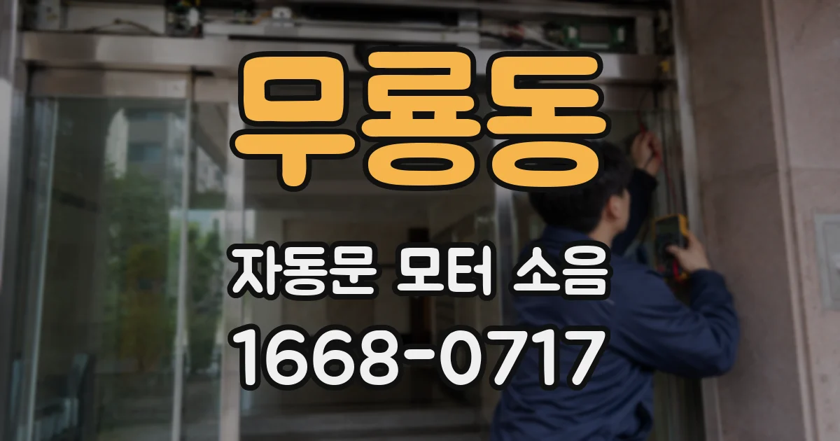 무룡동 자동문 모터 소음