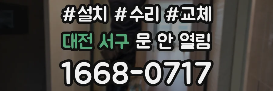 대전 서구 문 안 열림