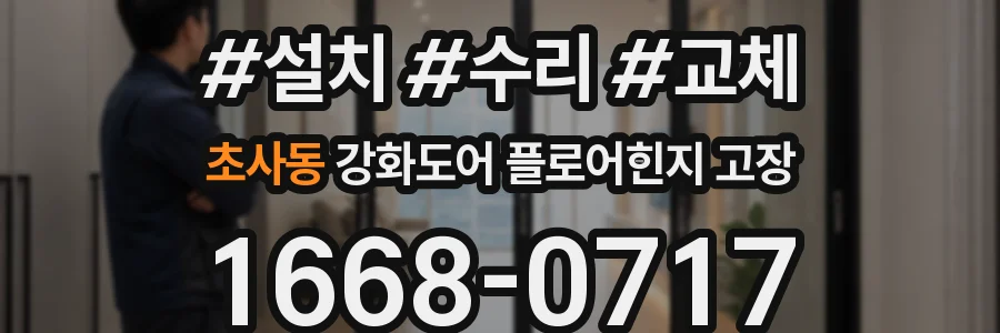 초사동 강화도어 플로어힌지 고장
